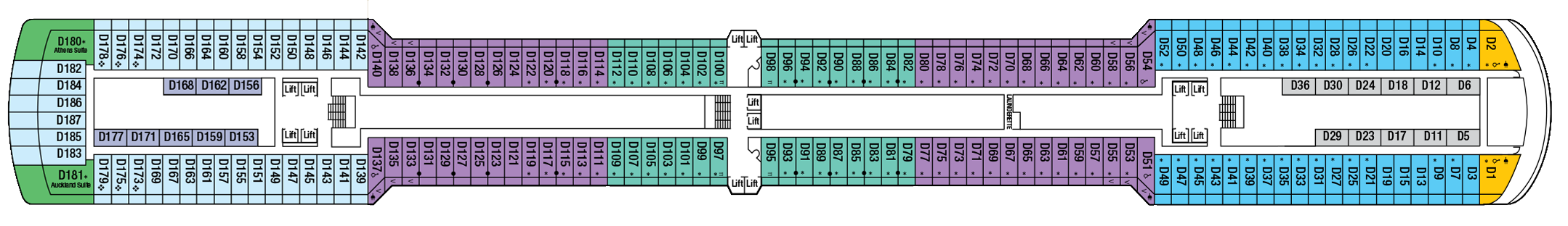P&O Crusies, Arcadia, Deck 5 - D Deck.png